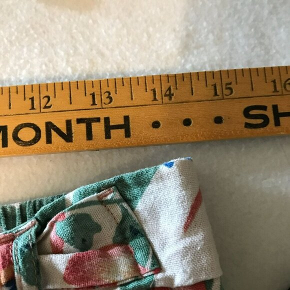 C & C California Shorts Tropical Print Linen Blend Elastic Back Sz 8 Colorful - Picture 8 of 13